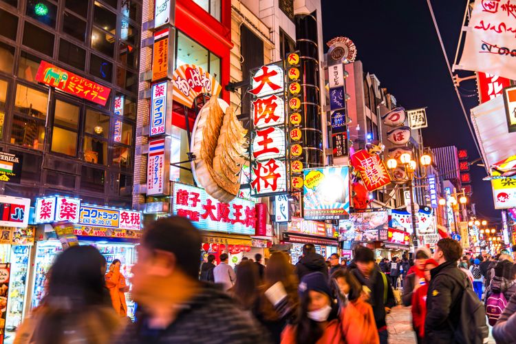 大阪繁華街街景