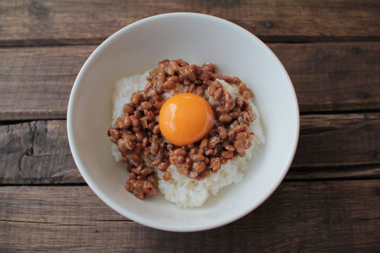 Natto on rice