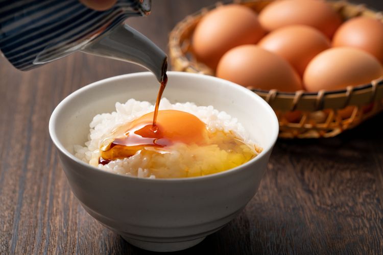 Tamago kake gohan raw egg with rice