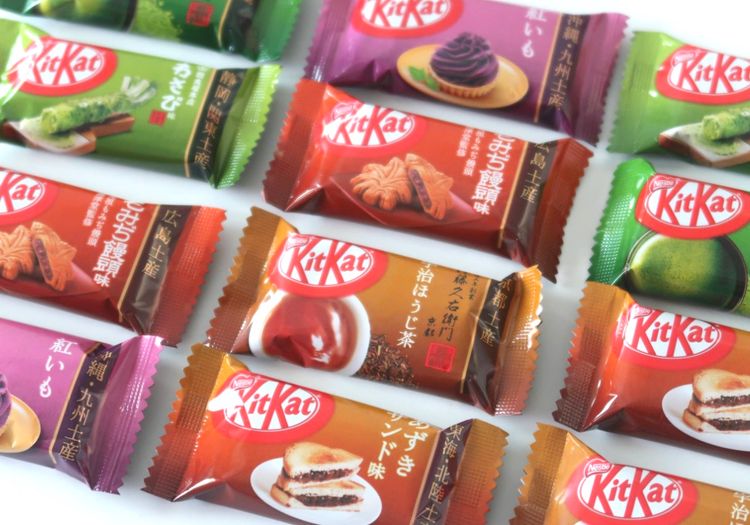 Assortment of Kit Kat Flavors