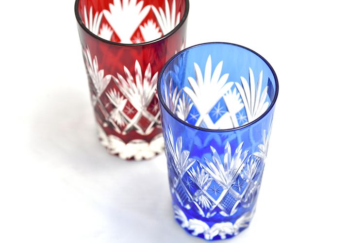 Edo-Kiriko glass cups