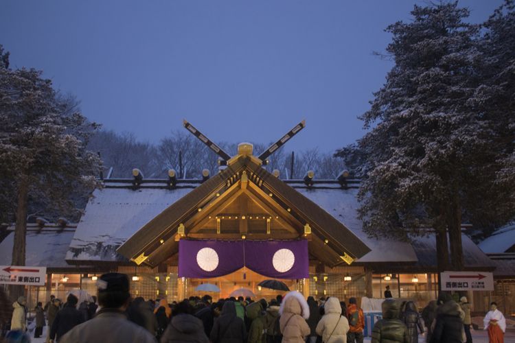 hatsumode in sapporo, hokkaido