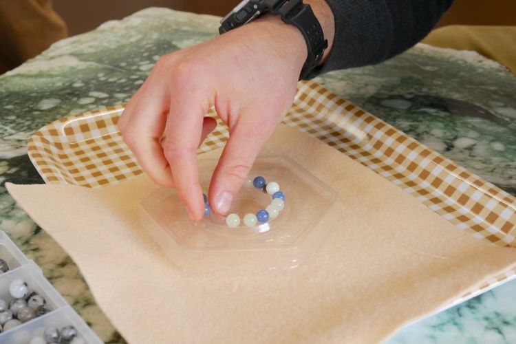 making the bracelet